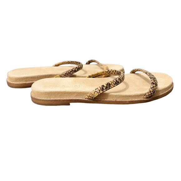 Madewell Bare Slide Sandals In Snake Embossed Leather - Picture 1 of 3